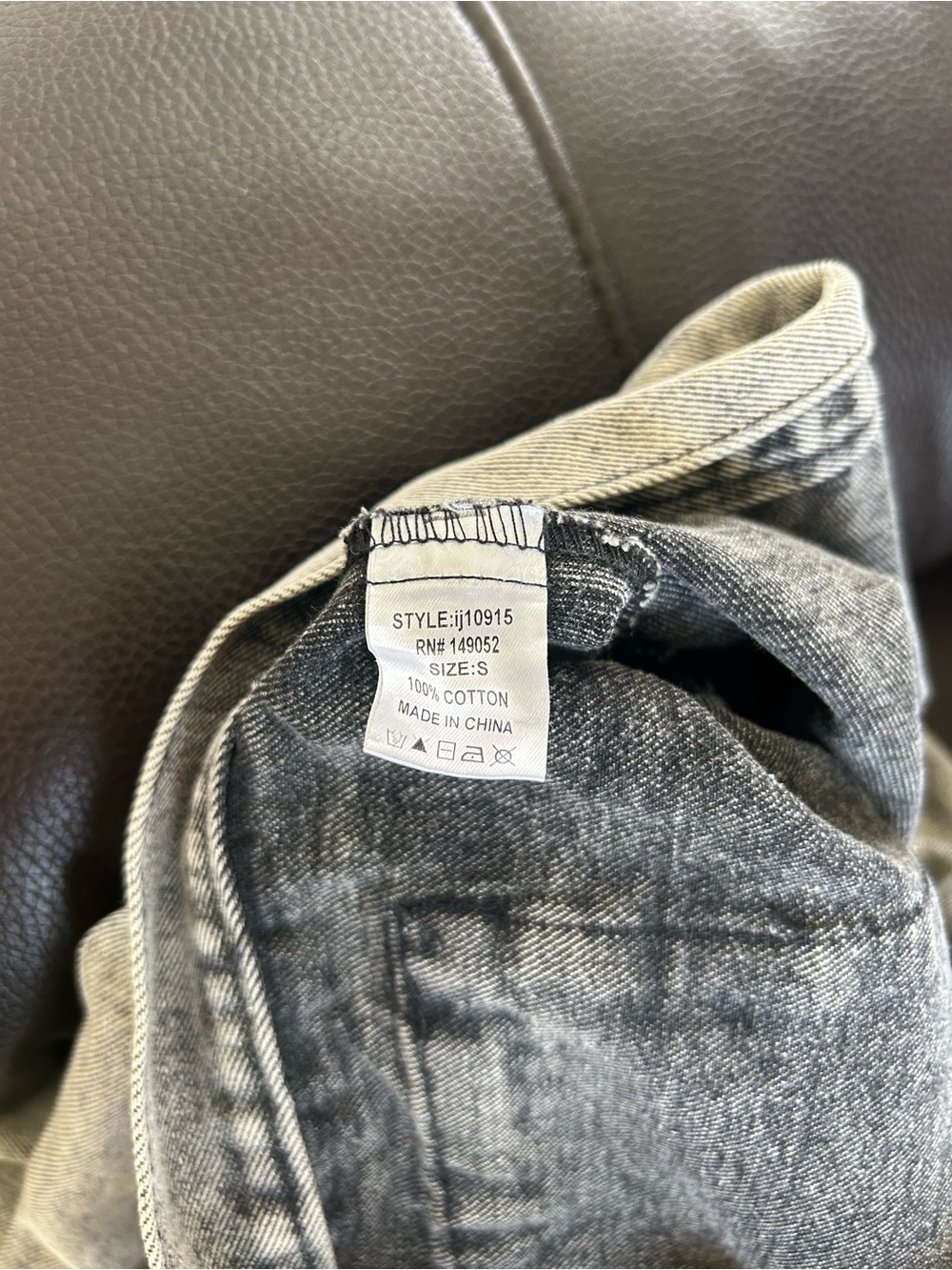 Fashion Nova Washed Gray Cropped Hooded Denim Jacket - Picture 9 of 10
